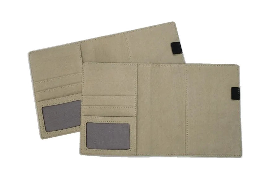 Blue imitation leather PU notebook shell with dimensions 18.5cm by 15.5cm