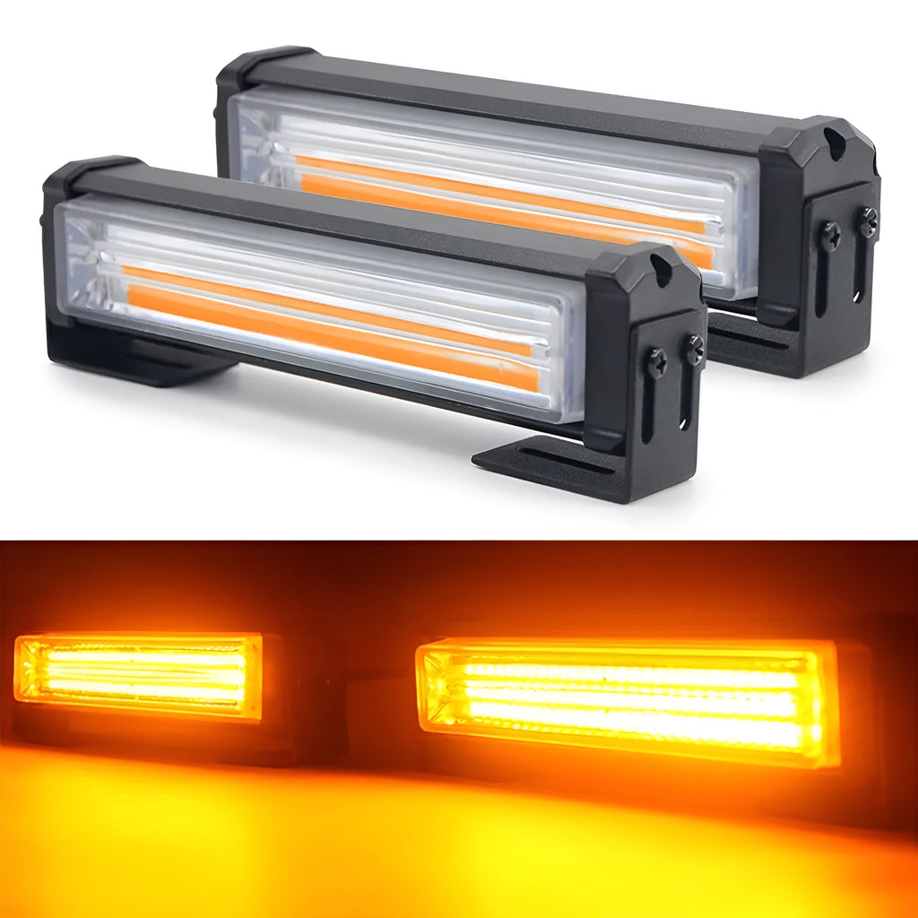 Yellow Drag Two Middle Net vehicle strobe light with aluminium alloy housing and 160mm dimensions