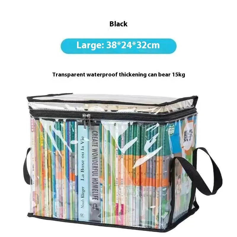 Large foldable PVC water buggy bag with transparent panels showing 24 litre capacity and 38x24x32cm dimensions