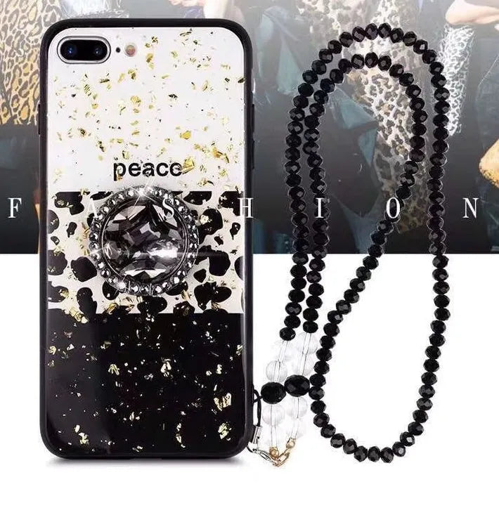 Leopard print TPU phone case back cover for iPhone and Samsung Galaxy models full colour design