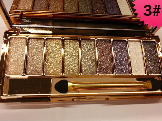 Bear Winnie nine colour diamond bright eye shadow palette with eight style options, 90g weight