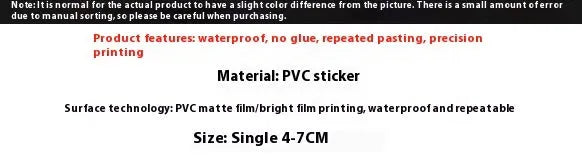 Pack of 50 fresh candy and small object design waterproof vinyl stickers for journal decoration.