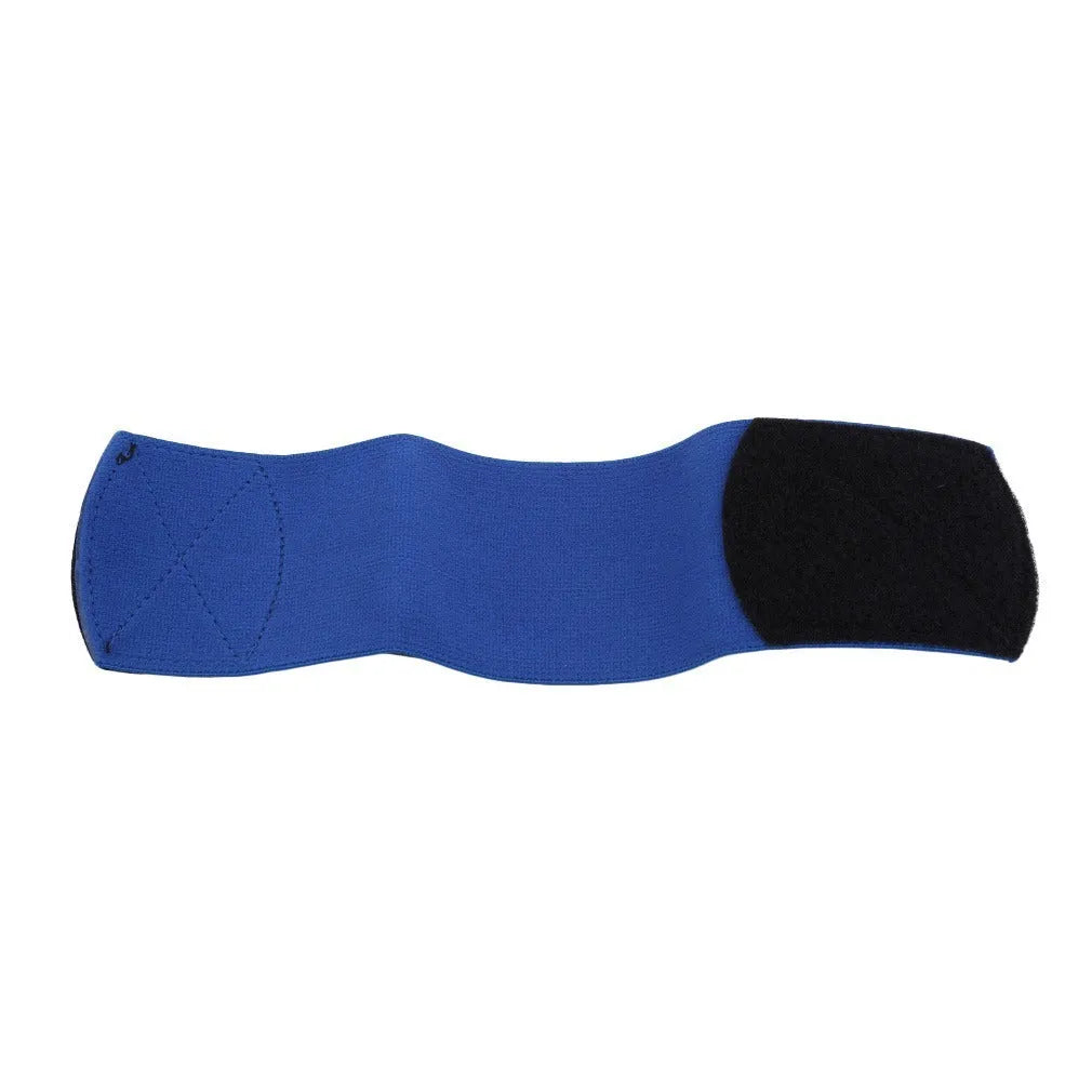 Football shin guard magic tape belt in red, blue, black or white options