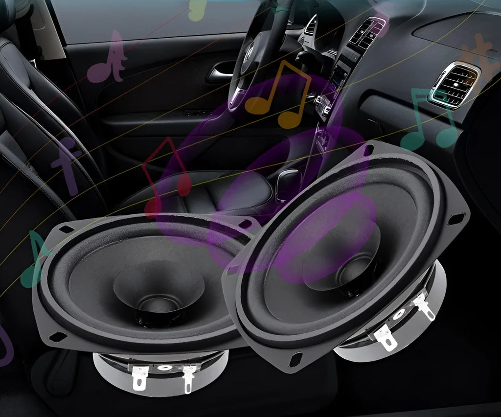 4-inch bass coaxial car horn speaker for General Motors vehicle audio systems.