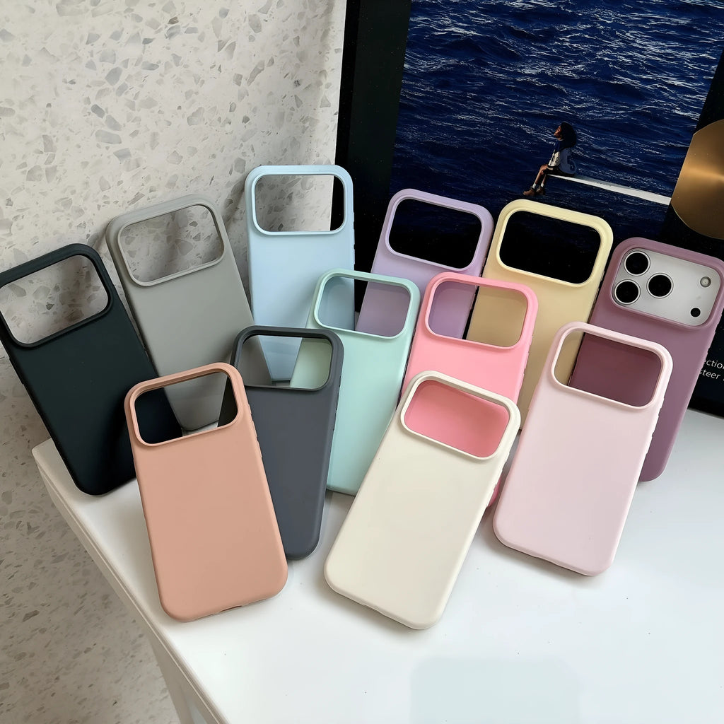 Liquid silicone magnetic phone case for iPhone 15 in creamy yellow with frosted finish