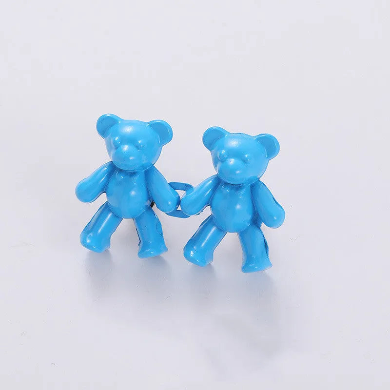 Cute bear alloy waist clip fastener for trousers, 40mm x 27mm, available in multiple colours