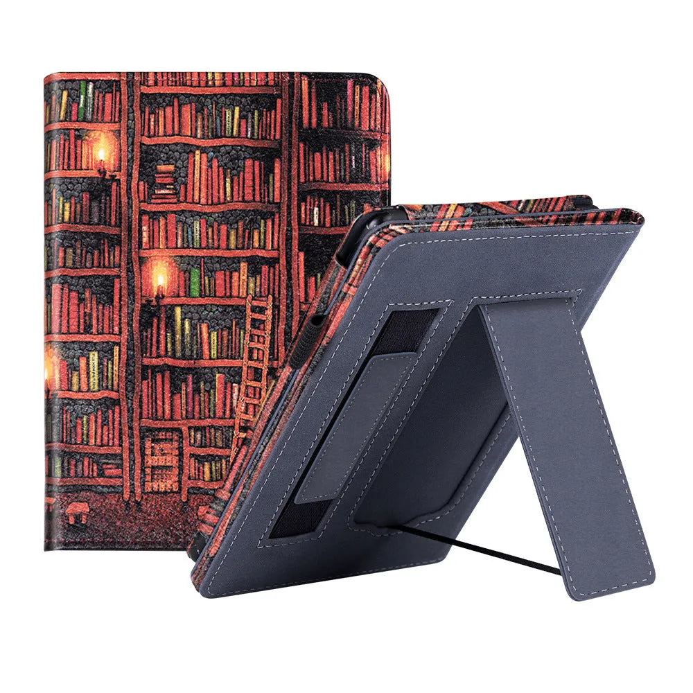 Kindle Paperwhite 5 leather case with built-in wrist strap in assorted colours