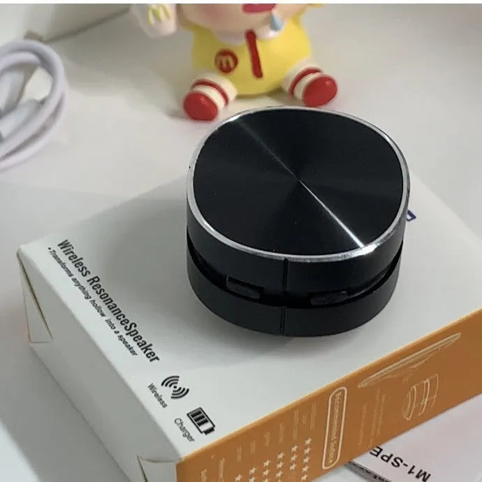 Bone conduction Bluetooth speaker in black, red or silver with USB power, 5W output and voice prompt