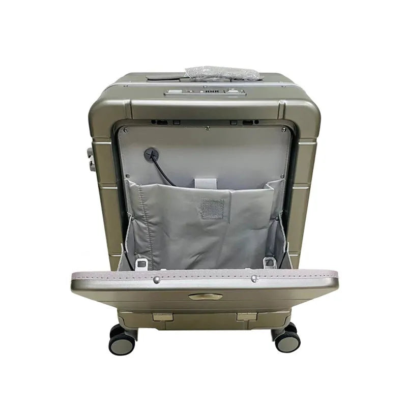 20-inch front opening dry wet separation suitcase in multiple colours with universal wheels