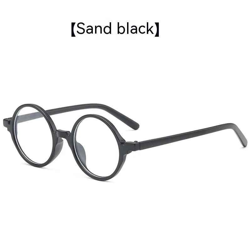 Retro round glasses frame without lenses in four colour options