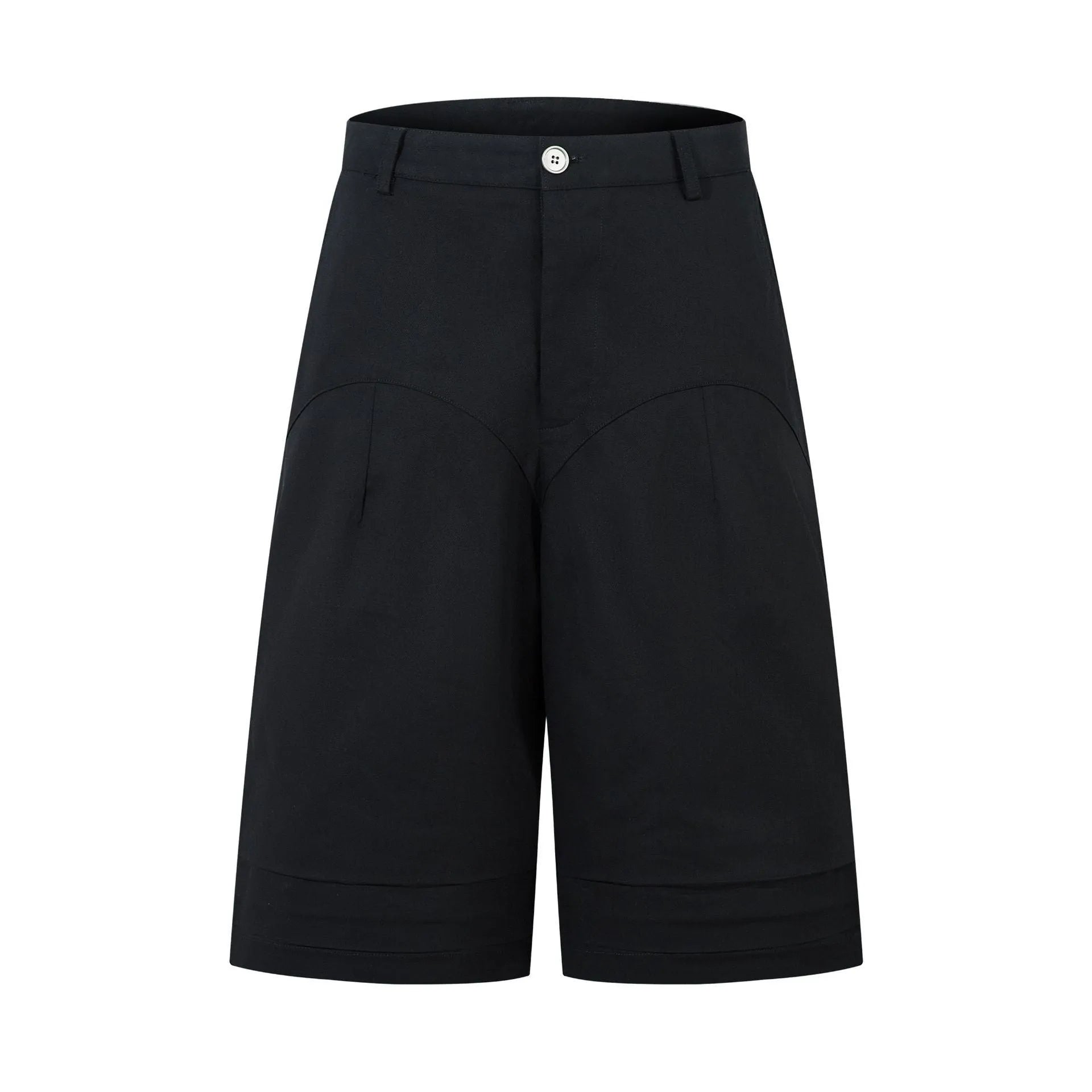 Retro wide leg straight denim middle pants in black or green with loose fit and zipper fly