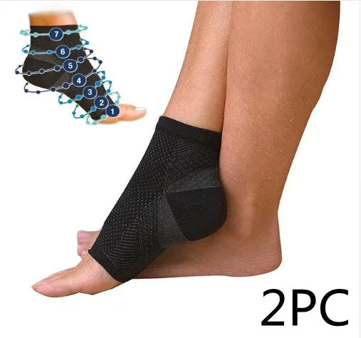 Compression foot sleeve for men women anti fatigue ankle support breathable nylon moisture wicking