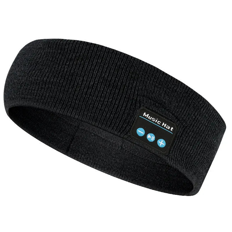 Bluetooth 5.4 headband with integrated eye mask and sports scarf in removable washable fabric