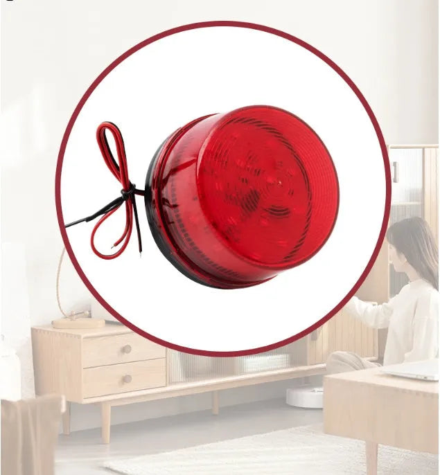 HC-79 24V warning alarm light with sound and flash function in red colour