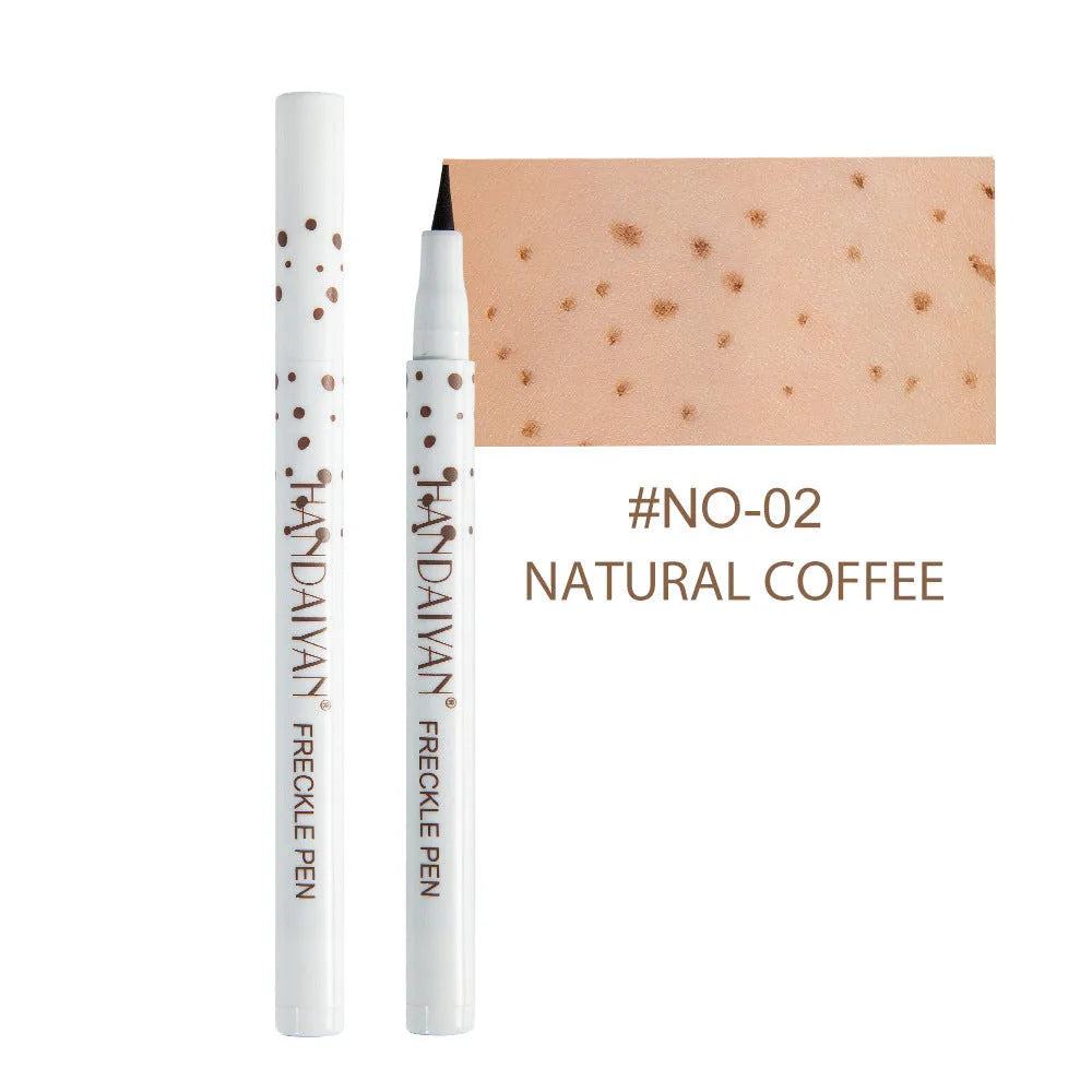 Dark brown freckle pen with precision tip for natural-looking waterproof makeup application
