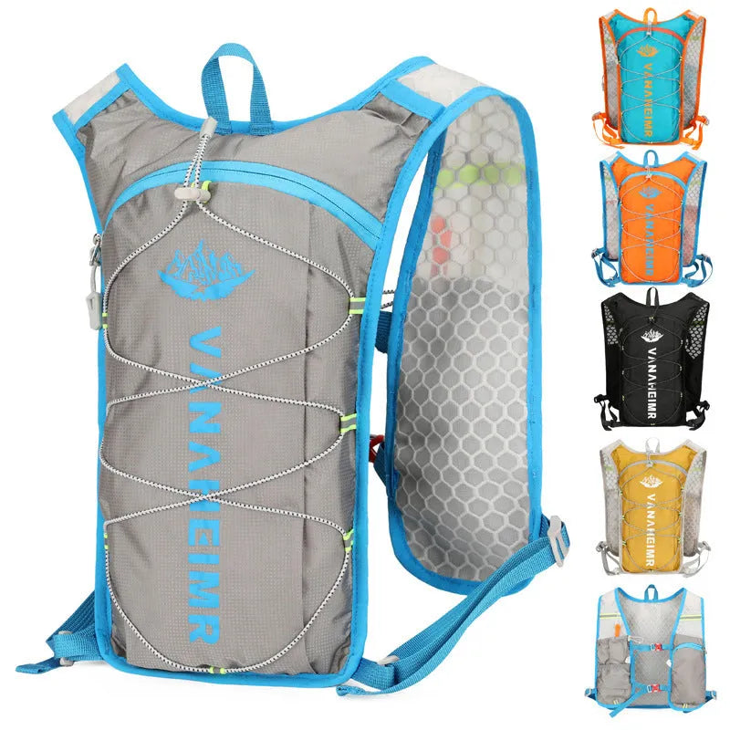 Cross-country cycling backpack with air pillow belt in streamer orange colour