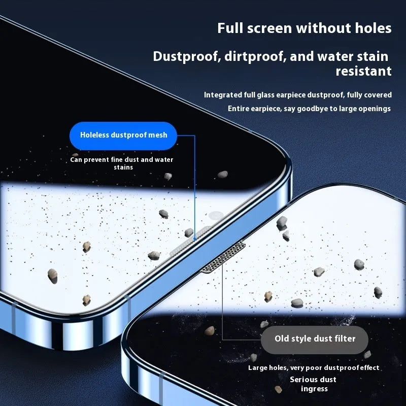 Tempered glass privacy screen protector for iPhone 17 with anti-peep and dustproof design