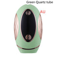 Black ABS IPL laser hair removal machine with 350,000 flashes for full body use, compact 14x7.5x4.5 cm