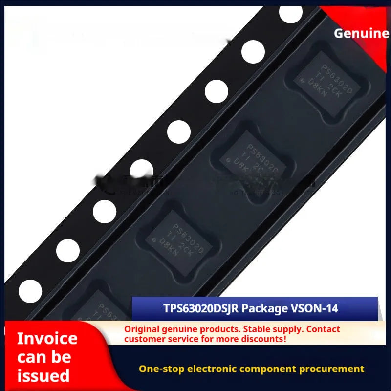 TPS63020DSJR buck-boost converter IC in VSON-14 package, industrial grade