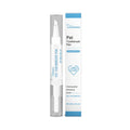 Pet teeth cleaning brush with 3ml gel capsule attached to 12.5cm long handle
