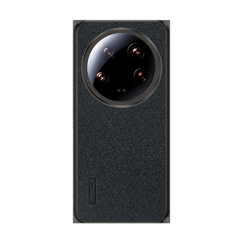 Xiaomi 14 Ultra plain leather phone case in PC hard shell with frosted craft and magnetic attraction