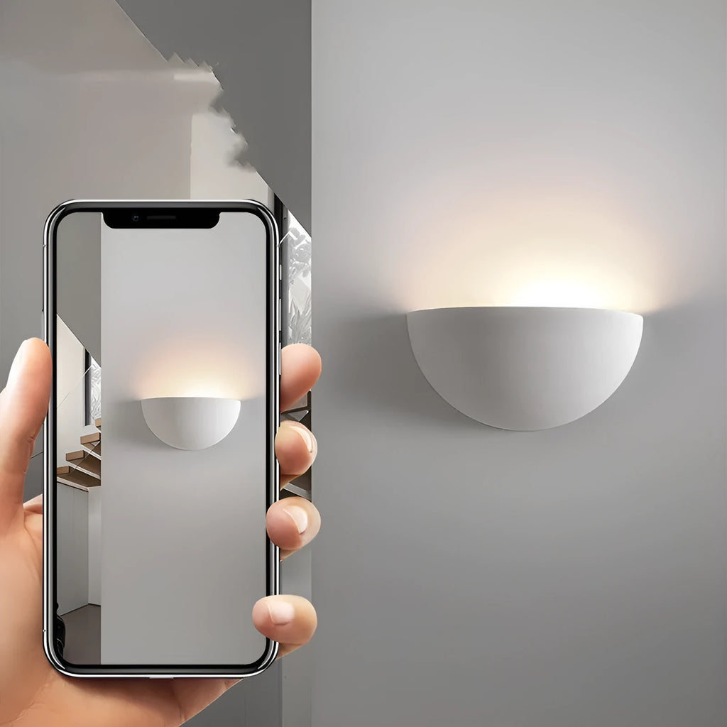 Gypsum aluminium bedside lamp with switch control for TV background wall, 3000K 4000K light colour