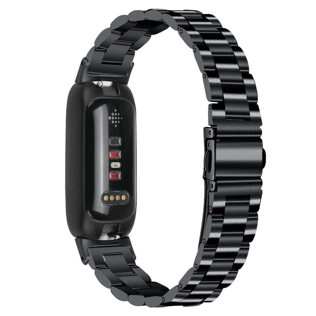 Huawei Inspire 3 stainless steel Milanese loop watch strap with magnetic clasp in multiple metallic colours