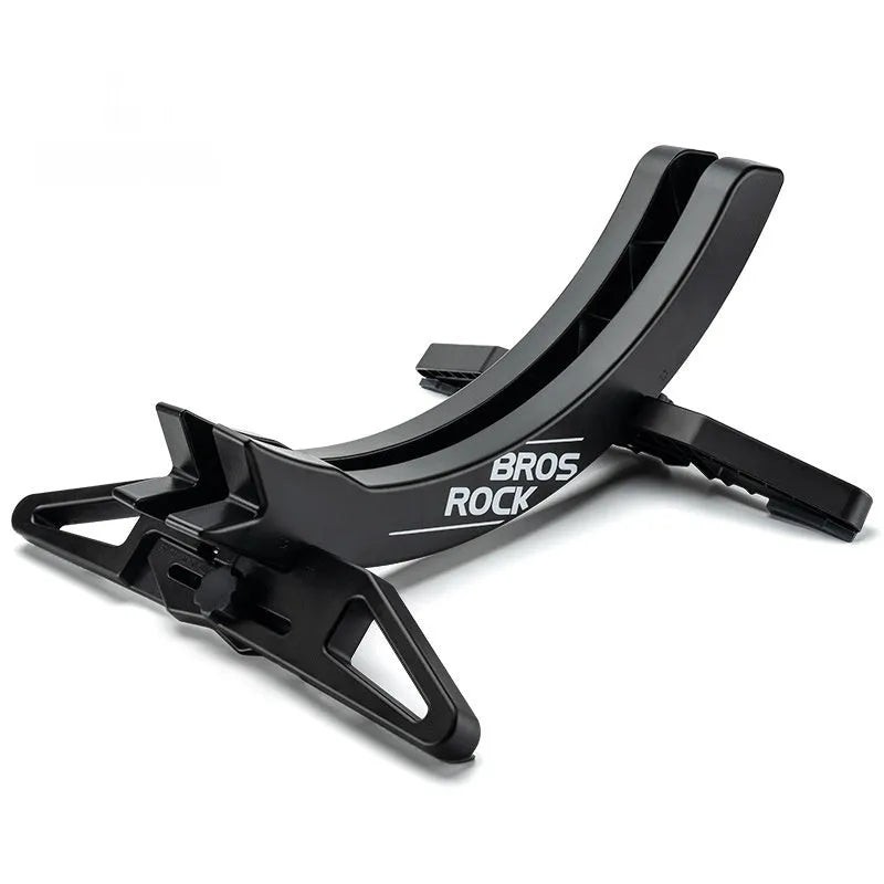 Black and green ABS plastic fixed bracket for mountain bike and road bike parking.
