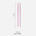 Set of lengthened crochet hooks with protective end caps in sizes from 2.0mm to 10.0mm.