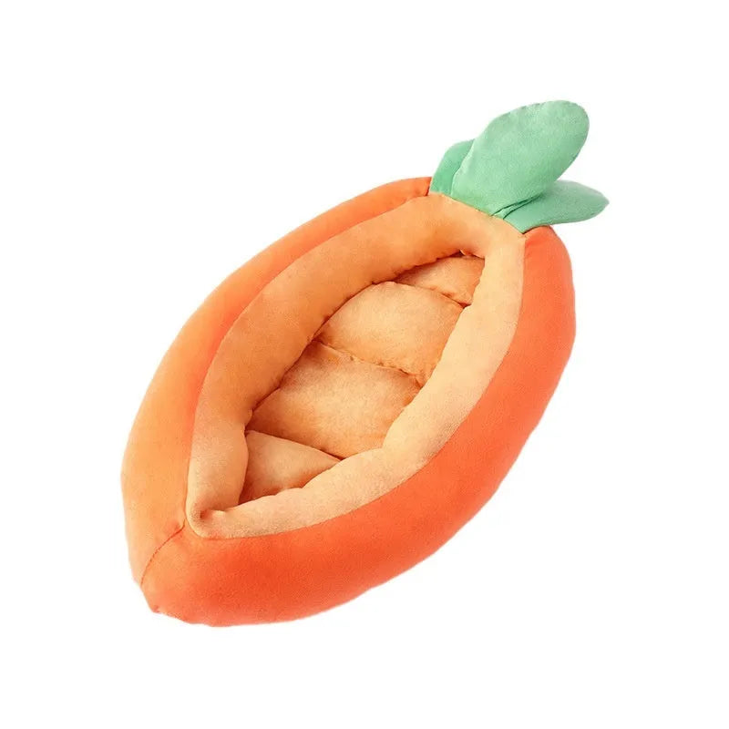 Cartoon carrot design pet mattress with removable cover for dogs