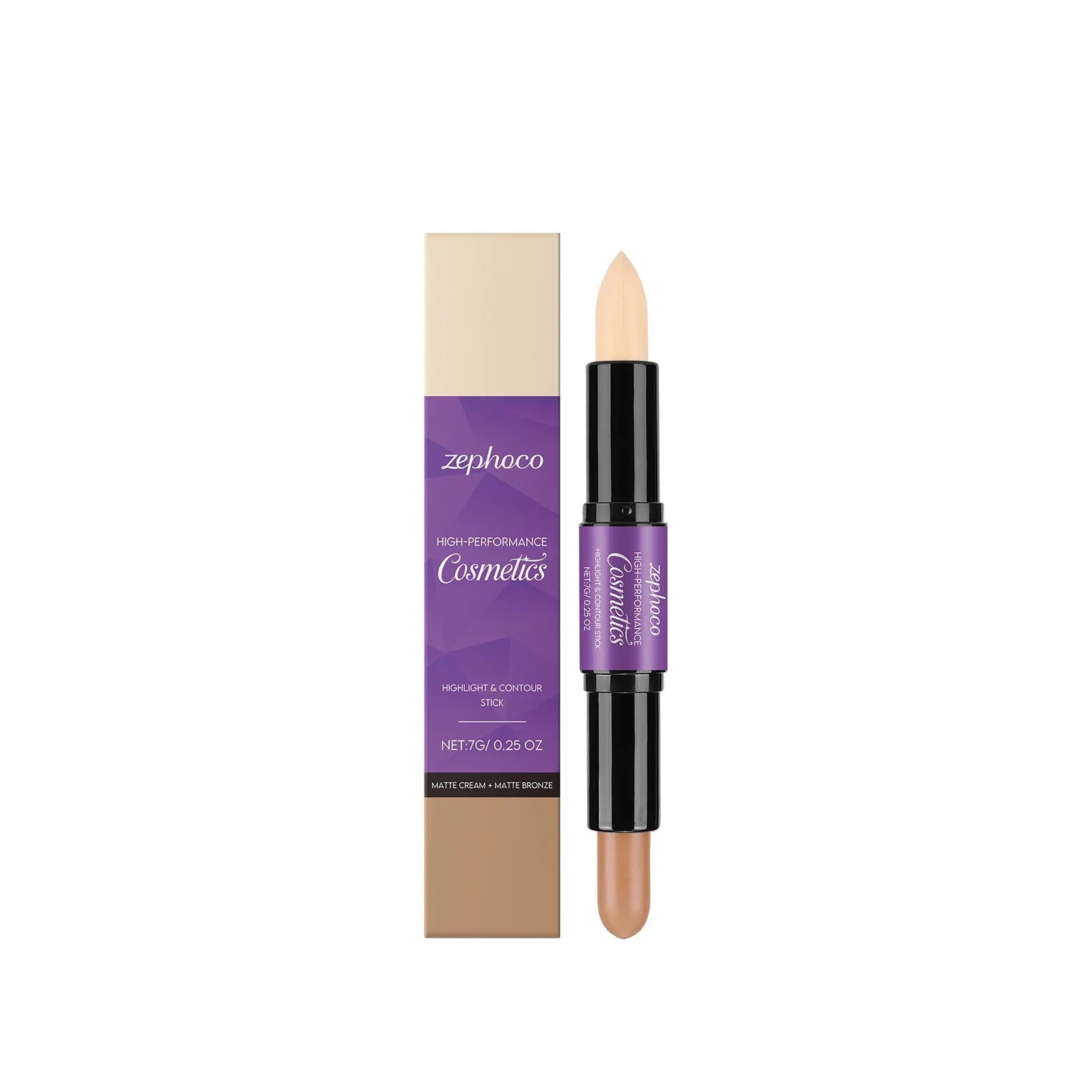 ZEPHOCO 2-in-1 cream highlight contour stick in 7g with three colour options
