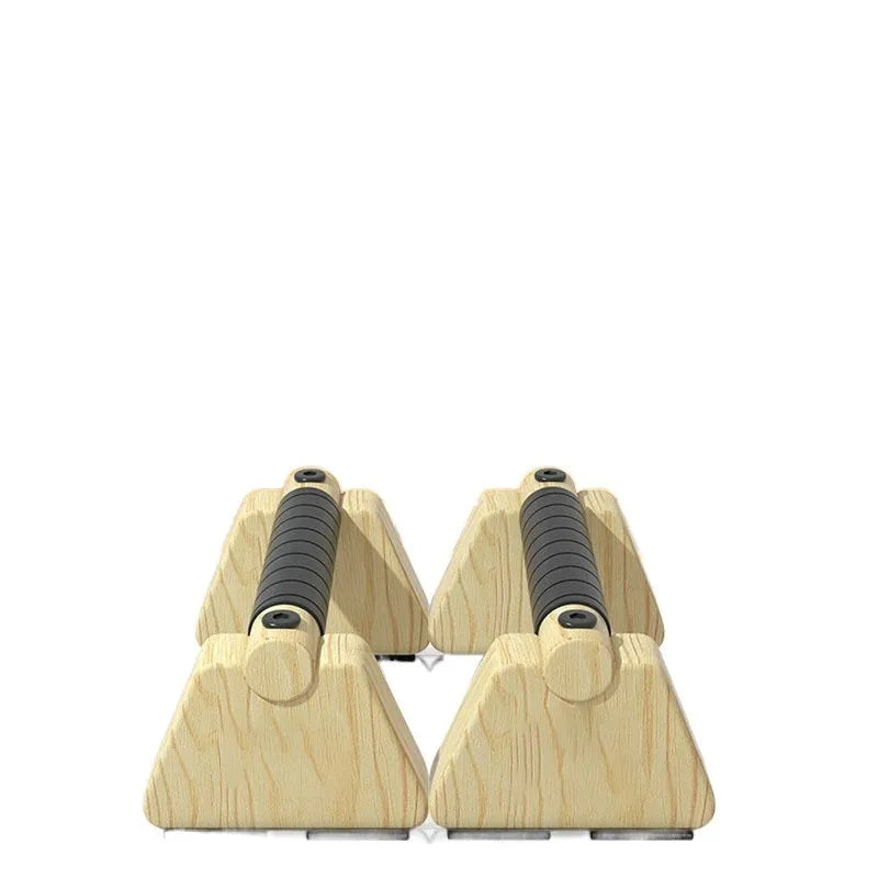 Wooden push-up stand in Nordic beech finish, 20cm height option, with compact 95x200x105mm dimensions