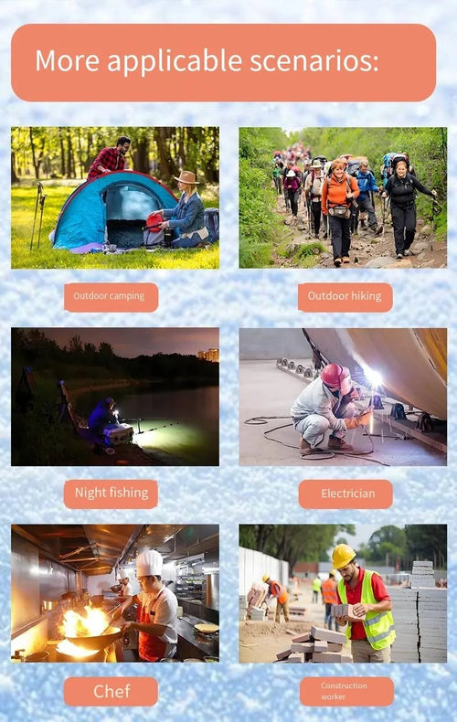 Grey waist-hung personal fan with waist clip and neck lanyard, shown on a belt.