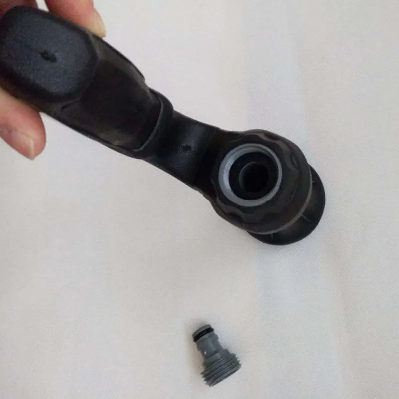 Black Mighty Power Hose Blaster Nozzle, 23x6.5x11cm, fits 5/8" hose, five spray settings, ergonomic handle