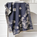 A grey imitation cashmere scarf with tassels, measuring 185 cm long, laid flat.