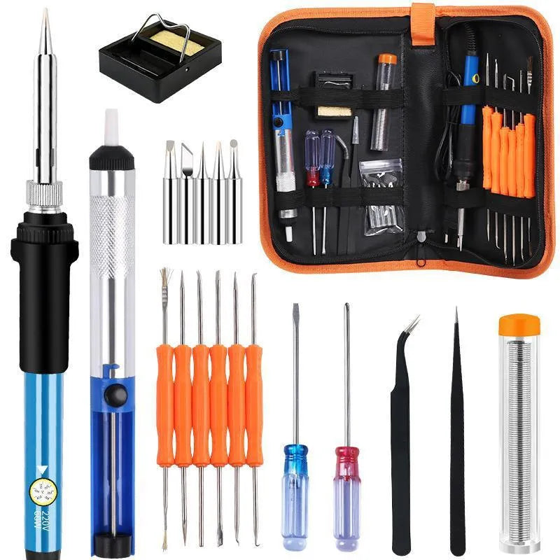 Adjustable temperature soldering iron pen tool kit 60W ceramic core 200-550°C pointed tip