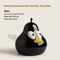 Cute pear-shaped ceramic tissue box holder in white porcelain available in green or black colours