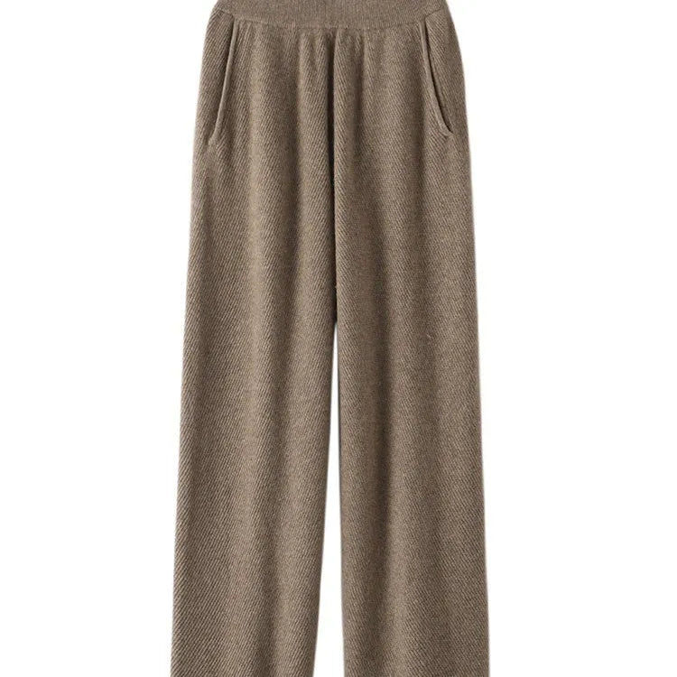 Women's cashmere leggings in thick fabric with high elasticity available in multiple colours