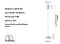 Modern minimalist adjustable bedside pendant light in Nordic style with three colour settings