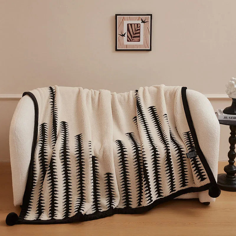 Black and white panda cationic velvet multifunctional blanket in six sizes from 100x150cm to 230x250cm