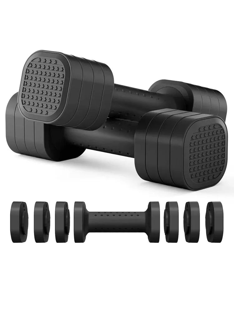 Women's detachable dumbbell set in four colour options with 5lb adjustable weights