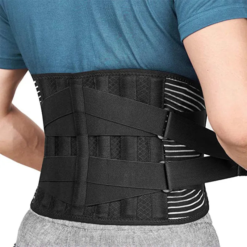 Black neoprene polyester sports belt for men and women waist support running basketball gym cycling