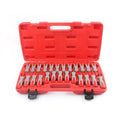 25-piece car terminal removal tool kit in a black storage case for auto electrical repair.