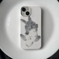 Rabbit Chinese ink art film phone case for iPhone, protective shell with glossy finish