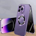 Magnetic iPhone case with metal clip and privacy screen in multiple colour options
