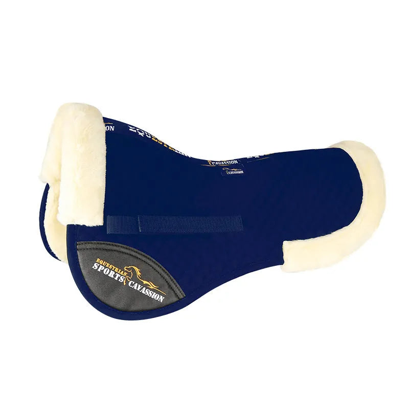 Wool riding saddle pad for equestrian and cycling waist protection in four colour options