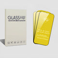 Tempered glass screen protector for iPhone, three pieces in cowhide box with film tool, anti-scratch and anti-fingerprint.