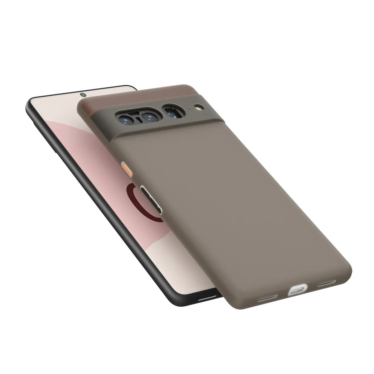 PP frosted anti-fingerprint phone case for Google Pixel in transparent white, transparent black, or solid black.