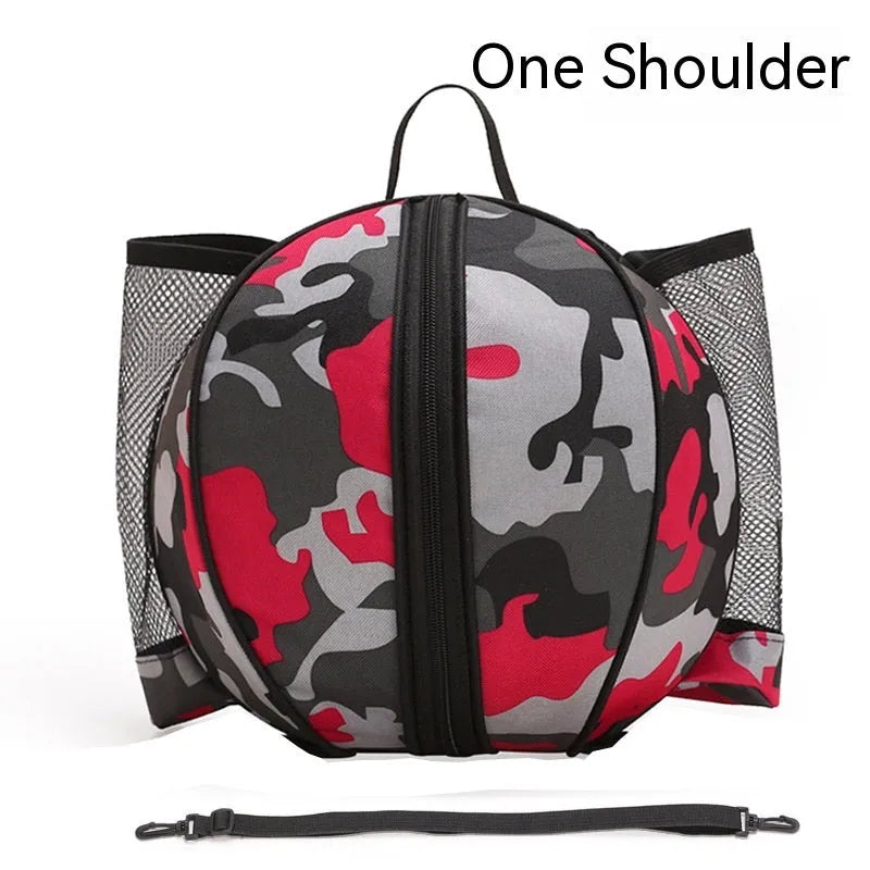 Oxford cloth basketball training bag showing 9 litre capacity with shoulder carrying options