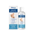 100g tube of callus remover gel for feet and hands, shown with key natural ingredients like coconut oil and aloe.
